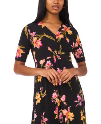 Petite V-Neck Midi Dress