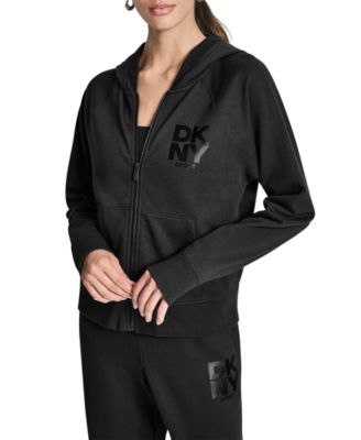 Women's Stacked Satin Logo Full-Zip Hoodie