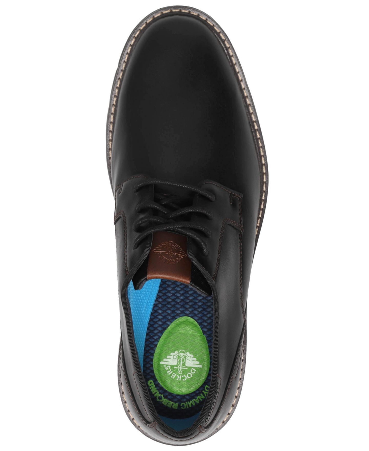Мужские туфли Dockers Emil Polished Casual Lace-Up Oxfords, цвет: Чёрный — фото 4