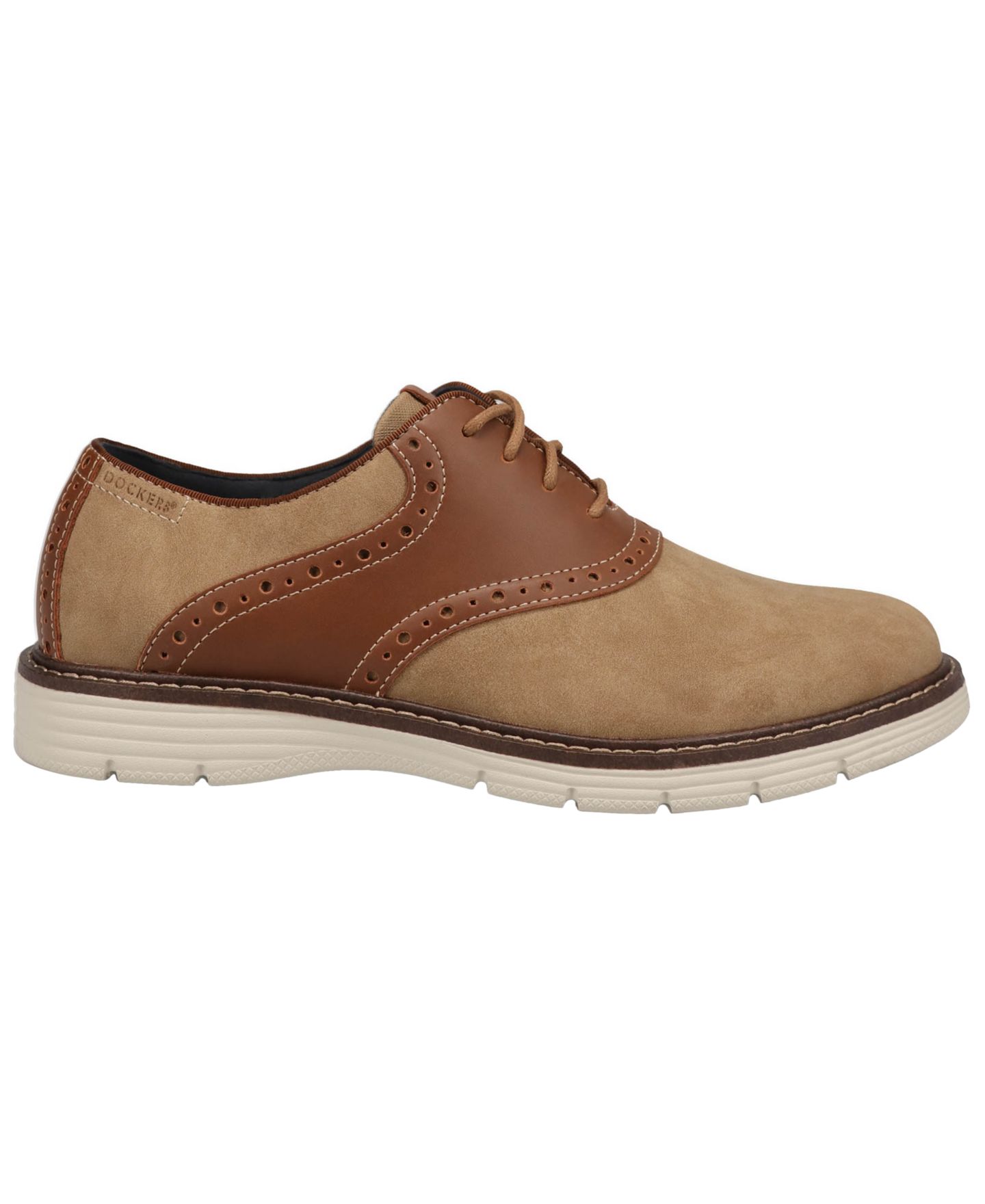 Мужские туфли Dockers Egan Casual Saddle Lace-Up Oxfords, цвет: Серо-коричневый / Рыжевато-коричневый — фото 2
