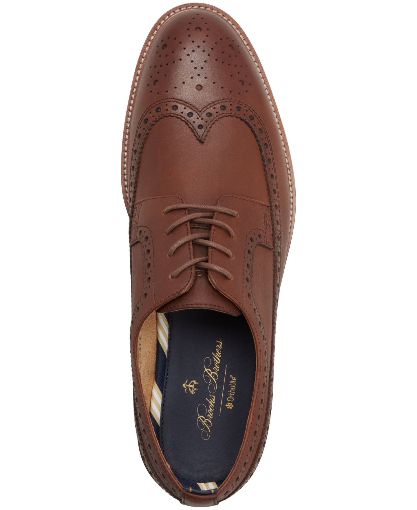 Обувь Brooks Brothers Men's Brookfield Lace-Up, цвет: Коричневый — фото 4