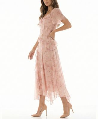 Petite V-Neck Fit & Flare Dress