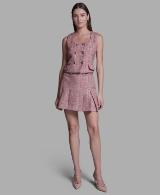 Women's Square Neck Double Breasted Vest