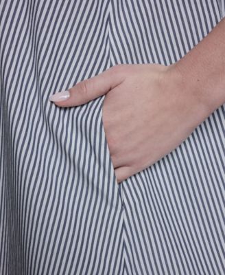 Women's Collared Neck Short-Sleeve Babydoll Mini Dress