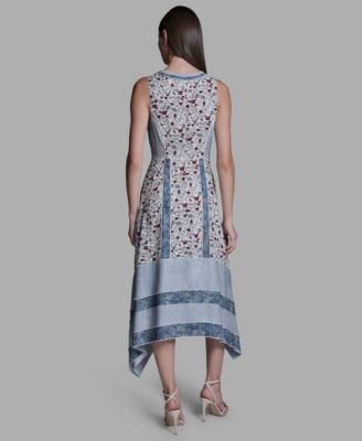 Women's V-Neck Sleeveless Midi Dress