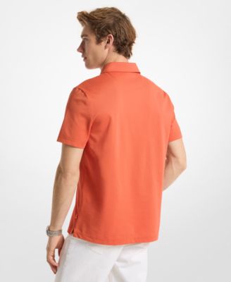 Men's Sleek Regular-Fit 1/4-Zip Piqu&eacute; Polo Shirt