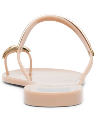 Women's Ivonna Embellished Toe Ring Jelly Flat Sandals