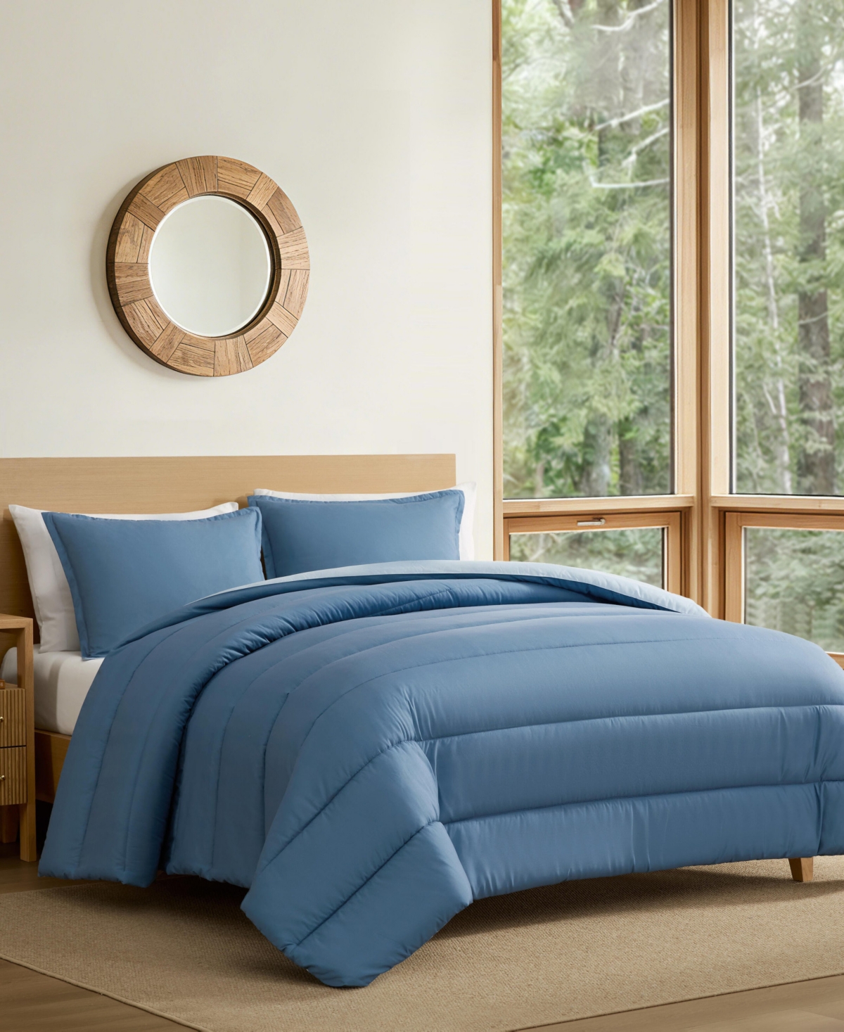 Eddie Bauer Connor Solid Channel Stitch 3-Pc. Comforter Set