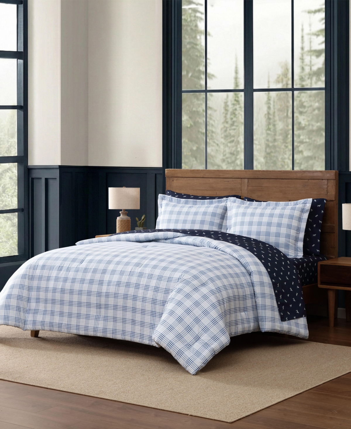 Eddie Bauer Beach Pine Plaid 7-Pc. Comforter Set