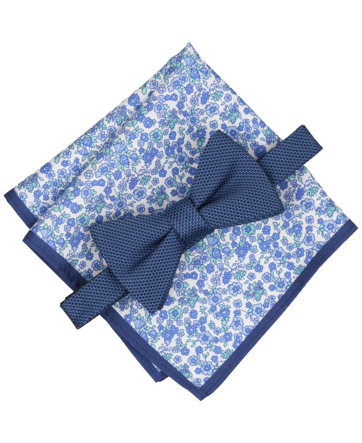 Мужские Bar III Men's Tallis Solid Bow Tie and Pocket Square, 2-Piece Set — фото 1