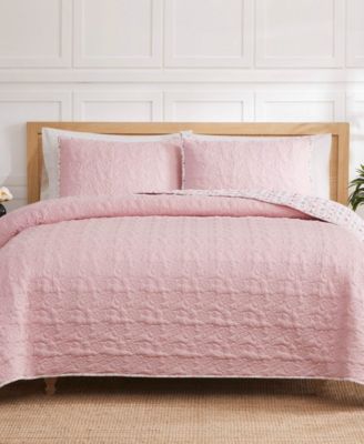 Floral Hazel Cherry Blossom 3-Pc. Quilt Set, Full/Queen