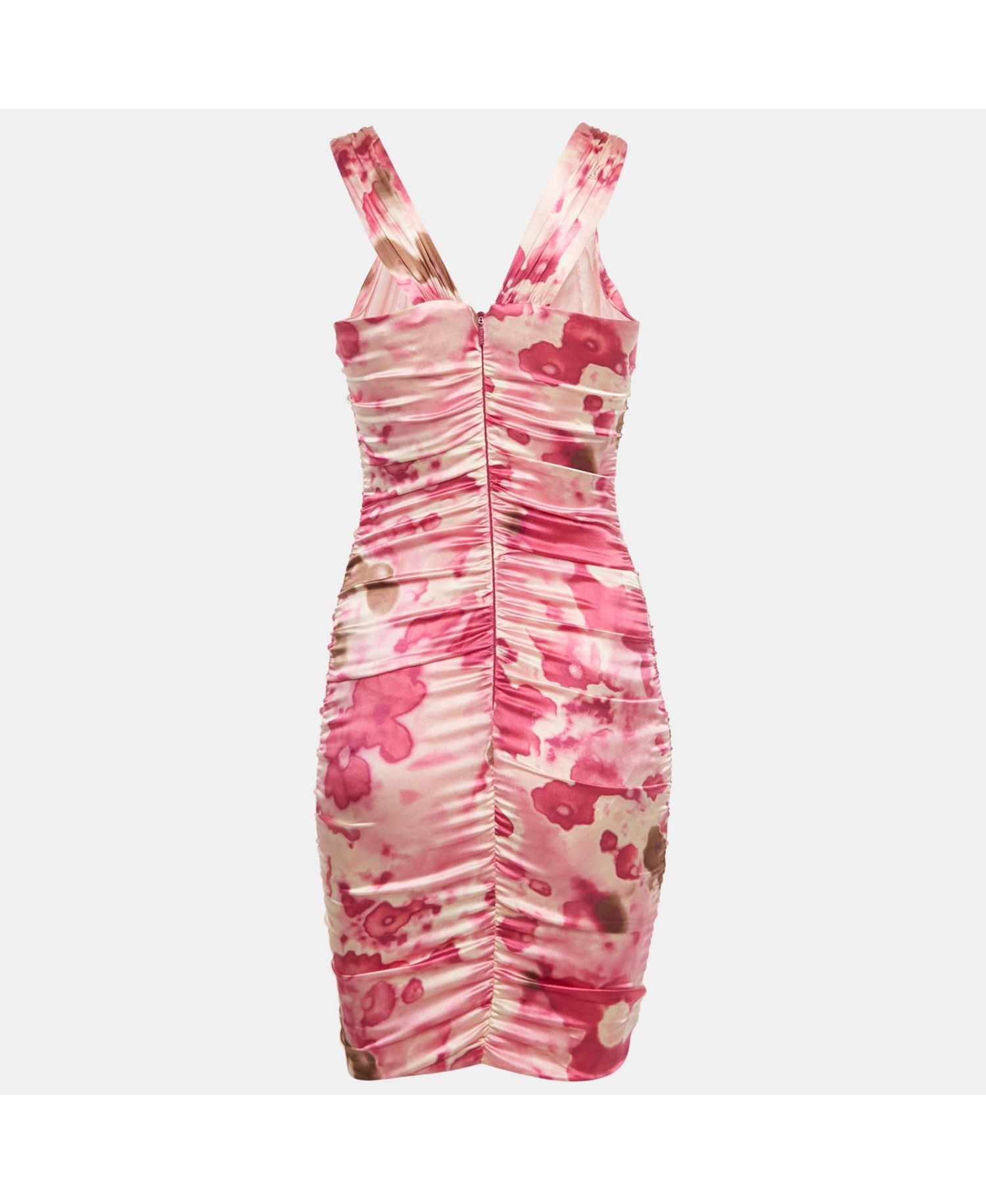 Women's Abstract Print Silk Mini Dress