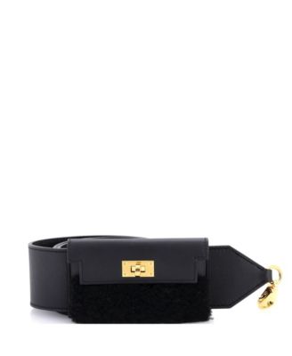 Kelly Pocket Bag Shoulder Strap Swift and Shearling