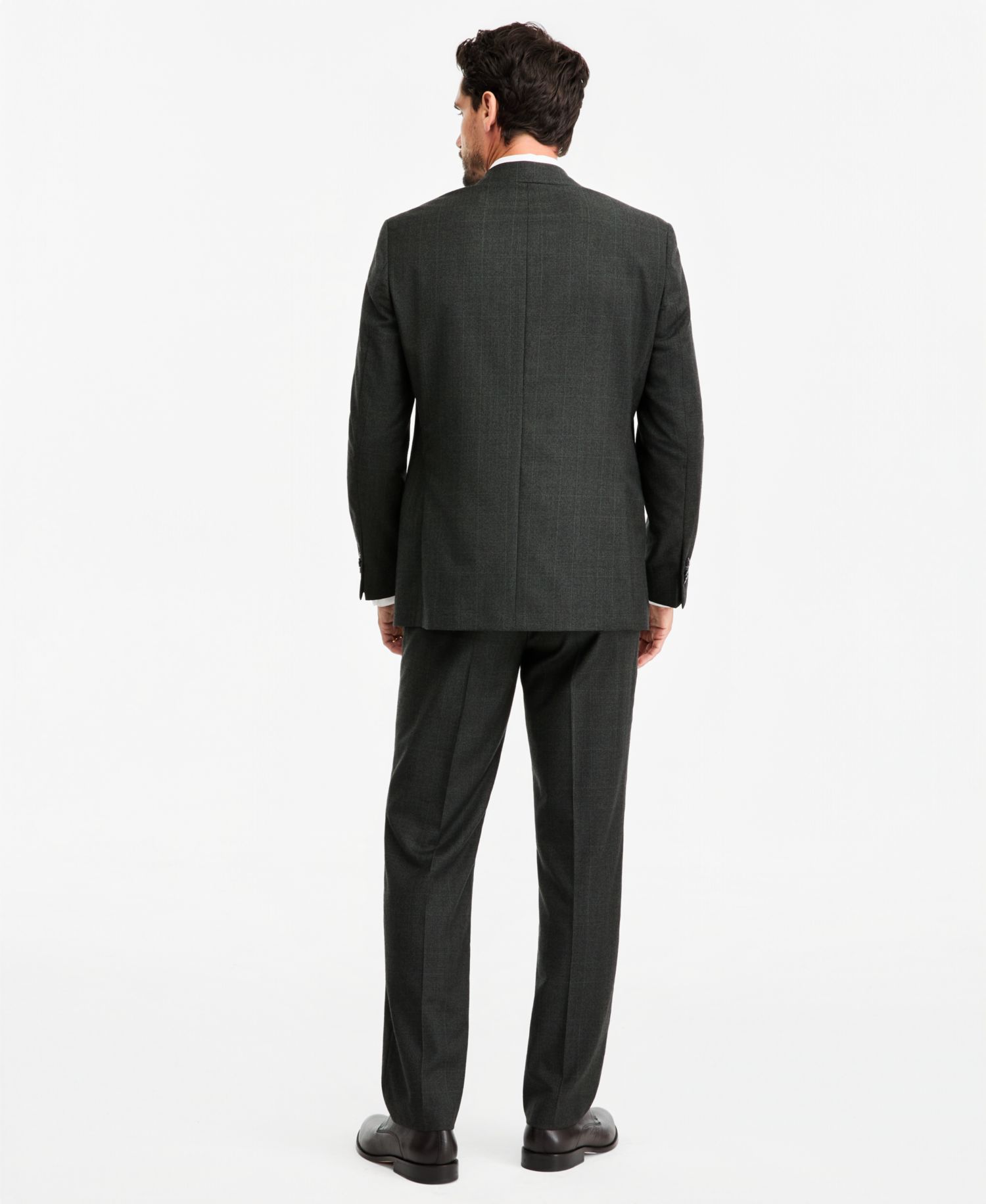 Men's Classic-Fit Wool-Blend Stretch Plaid Suit Separate Pants
