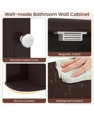 Volenca Wall-Mounted Bathroom Mirror Cabinet with Storage Shelves