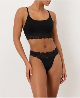 Women's Lace Waist Thong 3-Pack