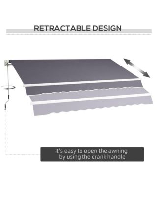 12' x 10' Retractable Awning Patio Awnings Sun Shade Shelter