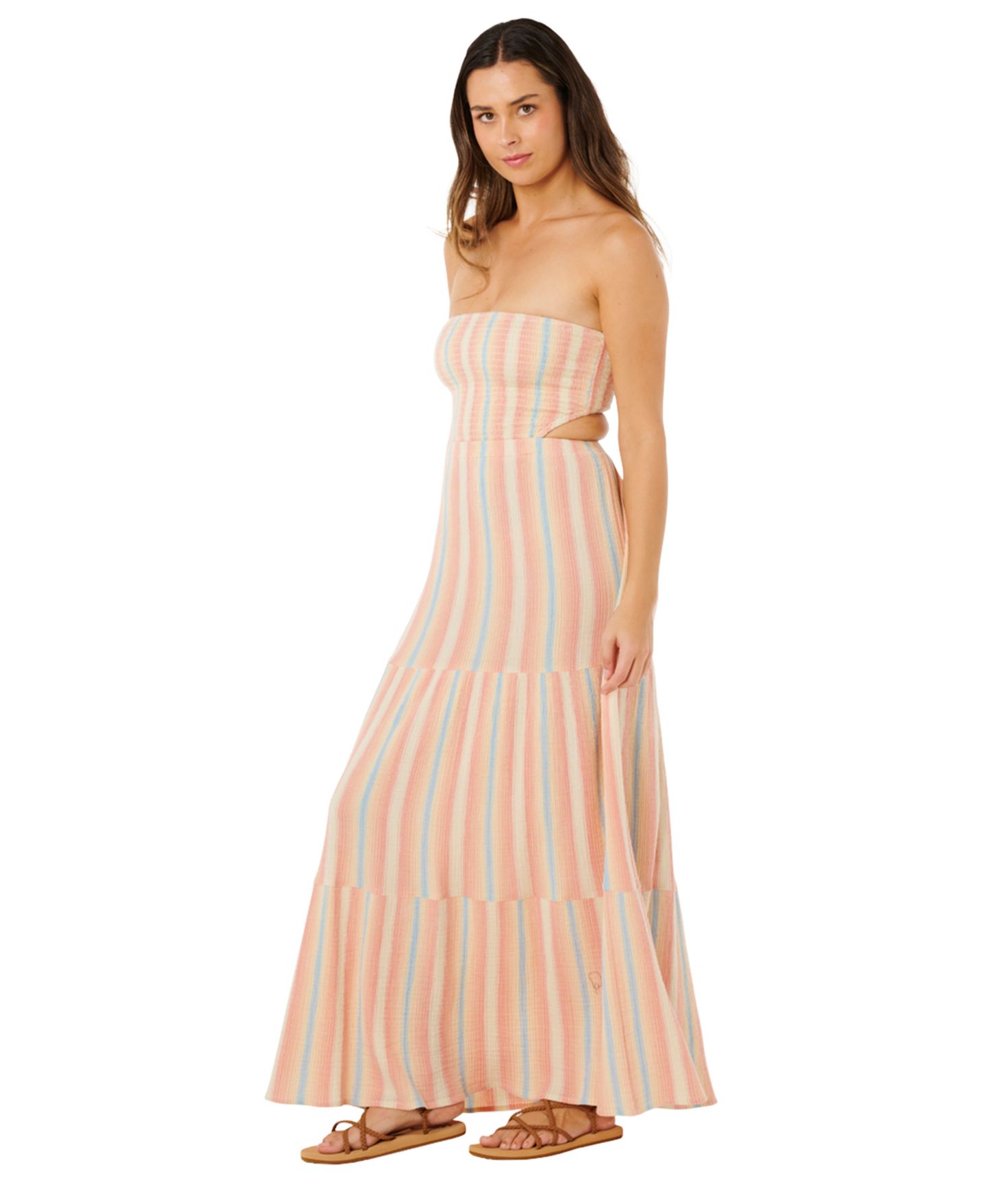 Женское платье Rip Curl Premium Surf Stripe Straight Neck Maxi, цвет: Разноцветный — фото 2