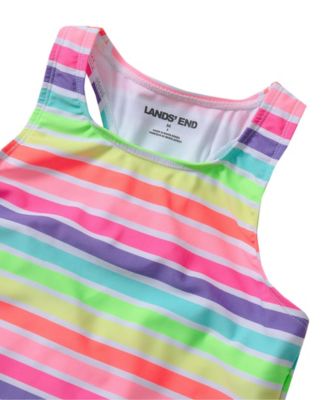Big Girls Plus Chlorine Resistant Racer Back Tankini Swim Top