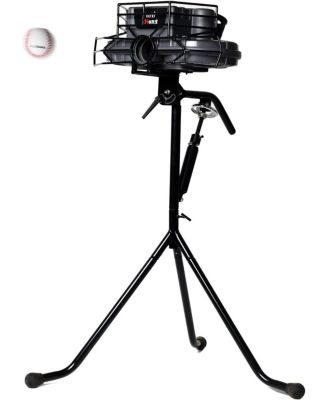 High Speed Dual Wheel Baseball Pitching Machine with 30 to 95 MPH Adjustable Speed,Multi Pitch Capability with Tripod Base  Training Balls