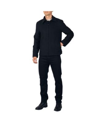 Men's Grant 28" Open Bottom Jacket Wool Blend JD Bomber Zippered Jacket