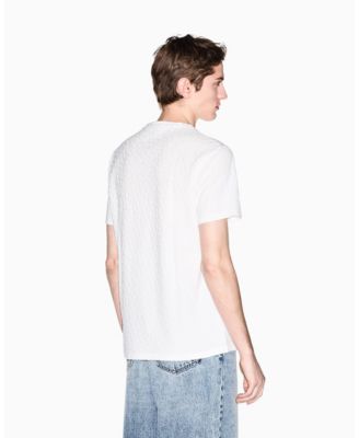 Men's Short Sleeve Mercerized Cotton All Over Logo T-Shirt