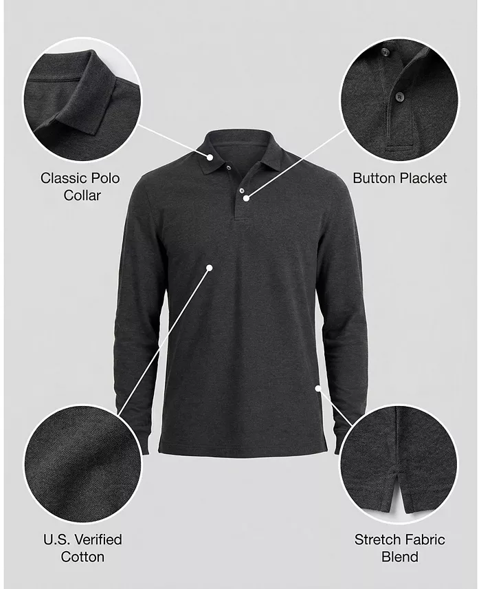 Men's Solid Stretch Polo - thumbnail 4