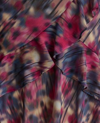 Petite Flutter-Sleeve Jewel Neck Dress