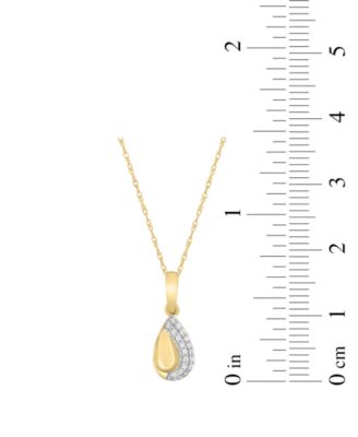 Diamond Pendant Necklace (1/20 ct. t.w.) in 10k Yellow Gold Over White Rhodium