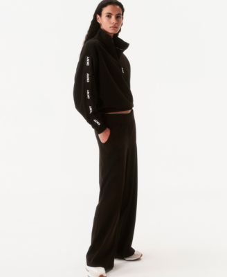 Women's Classic Logo Elastic Oversized Quarter-Zip Top