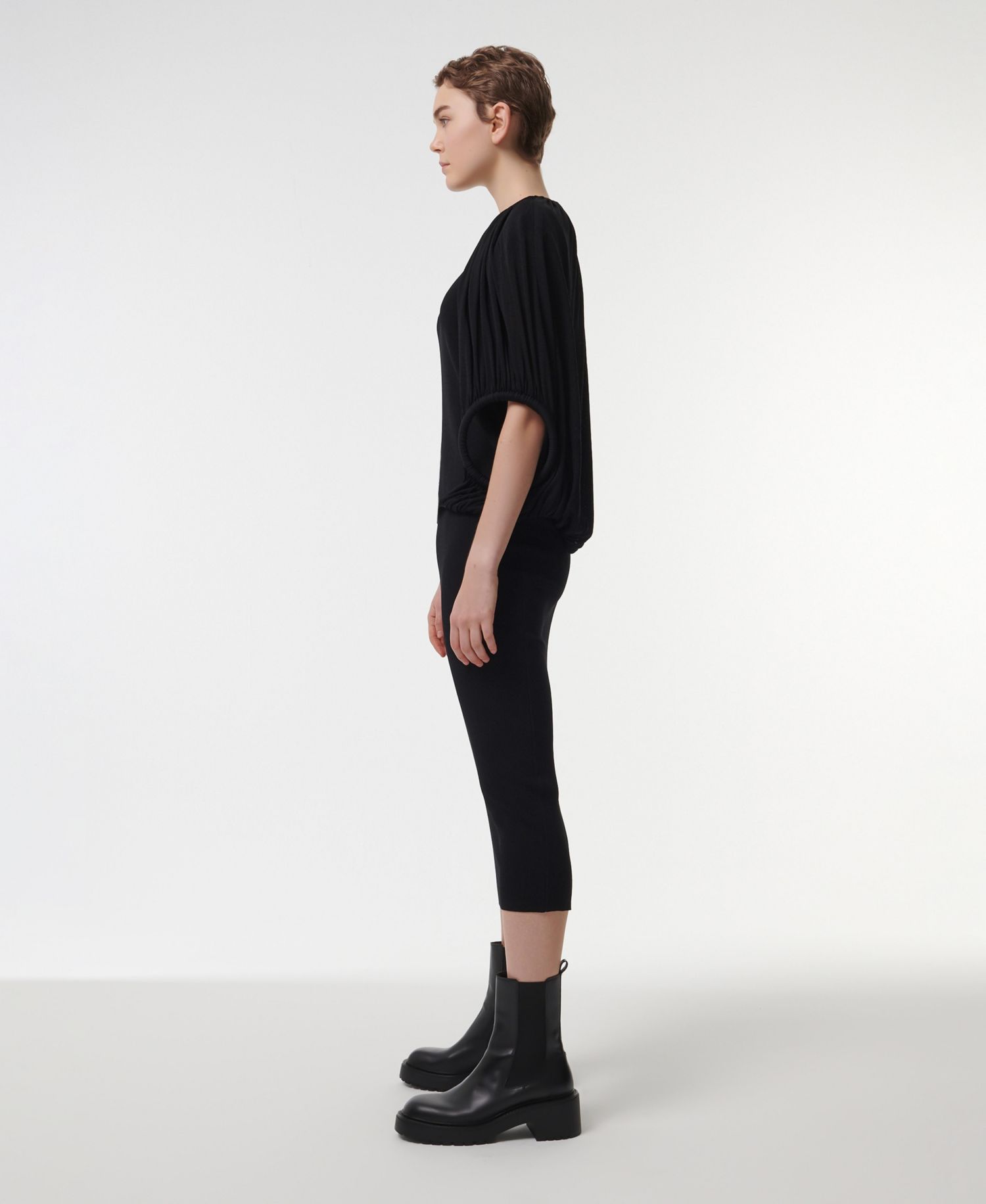 Women's Double-Hoop Knitted Top
