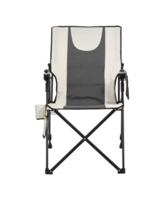 Heated Camping Chair, High Back Folding Chair with 3 Heat Settings, Padded Seat, Armrests & Cupholder, 260 lb Capacity