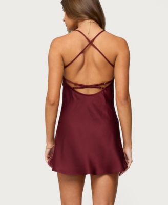 Women's Nalah Satin Effect Mini Dress