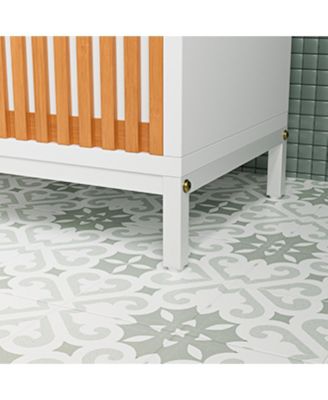 Tilt Out Laundry Hamper Cabinet with Bamboo Slat Front & Removable Hamper