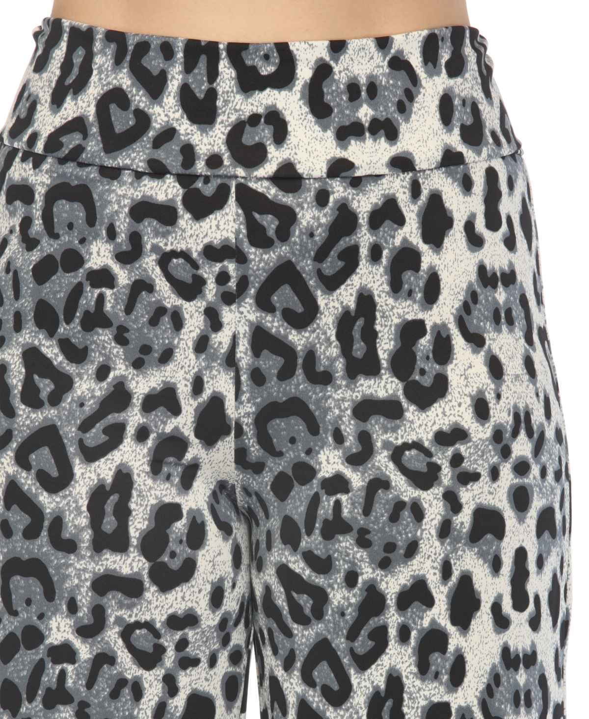 White Mark Women's High-Waist Floral Wide-Leg Pants