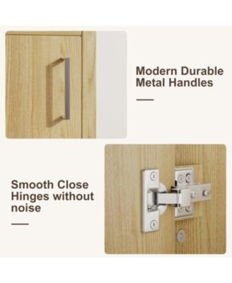 Home 16 inch Bathroom Vanity with Sink Vintage Bathroom Cabinet Vanity with Doors Farmhouse Wooden Freestanding Bathroom Cabinet with Top