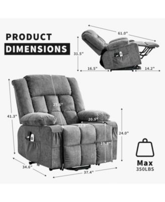 Power Lift Recliner Chair with Heat & Massage