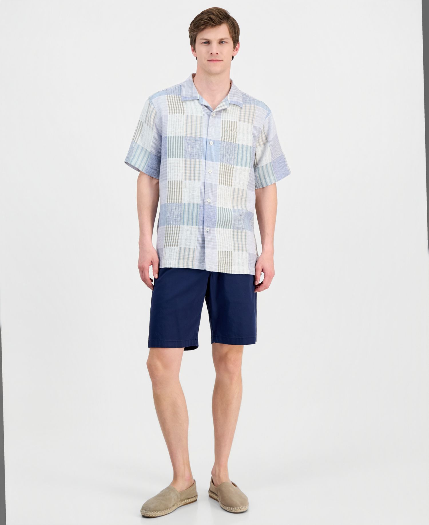 Men's Patchwork Sands Linen-Blend Shirt