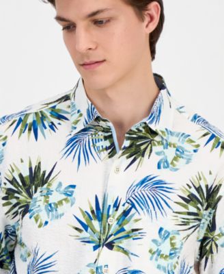 Men's Nova Wave Frond Mosaic Printed Shirt