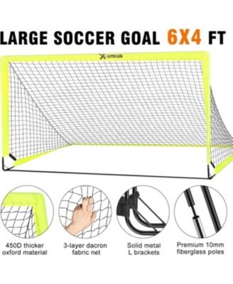 Agility Ladder Speed Training Equipment Set, Kids Soccer Goals for Backyard Set of 2, 6x4 ft, Soccer Goal Training Equipment for Kids Youth