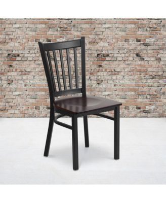 2 Pack Vertical Back Metal Restaurant Chair