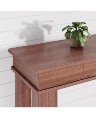 54" Long Console Table, Wooden Entryway Table with 2 Drawers & Open Storage Shelf, Sofa Table Behind Couch, Farmhouse Entry Foyer Table