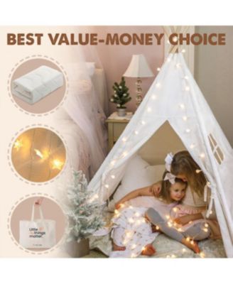 Teepee Tent for Kids with Mat – Indoor Play Tent with Mat