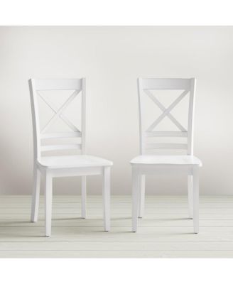 Simplicity Solid Wood Classic Cross-Back Dining Chair (Set of 2