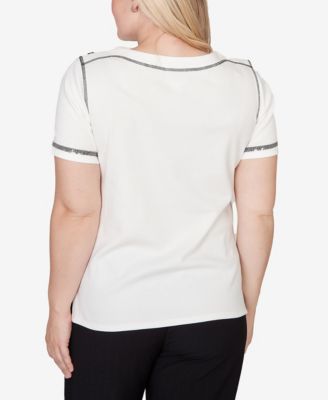 Women's Crowd Pleaser Biadere Sequin Stripes Top