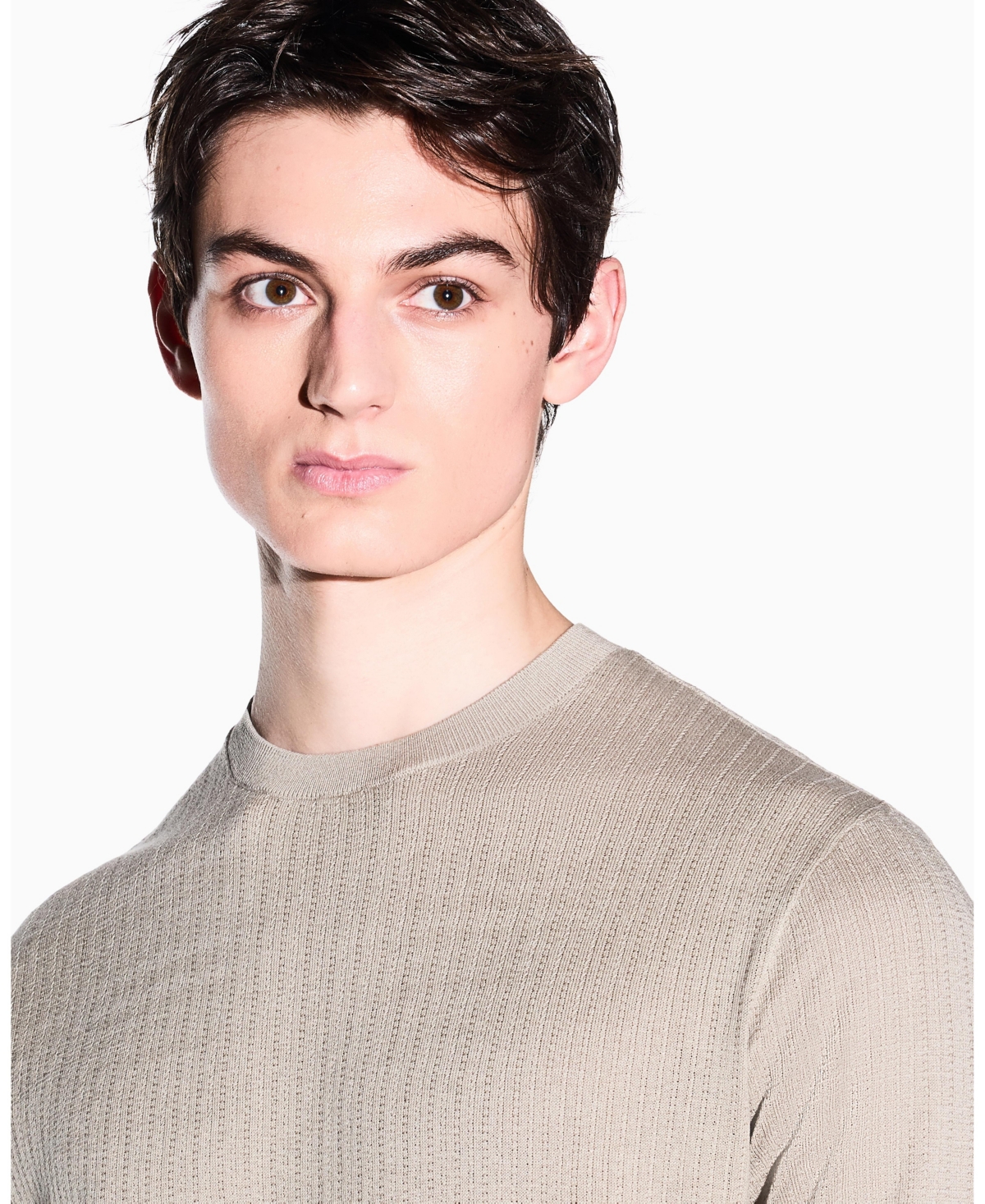 A|X Armani Exchange Men's Ibiza X Short Sleeve Ribbed Sweater