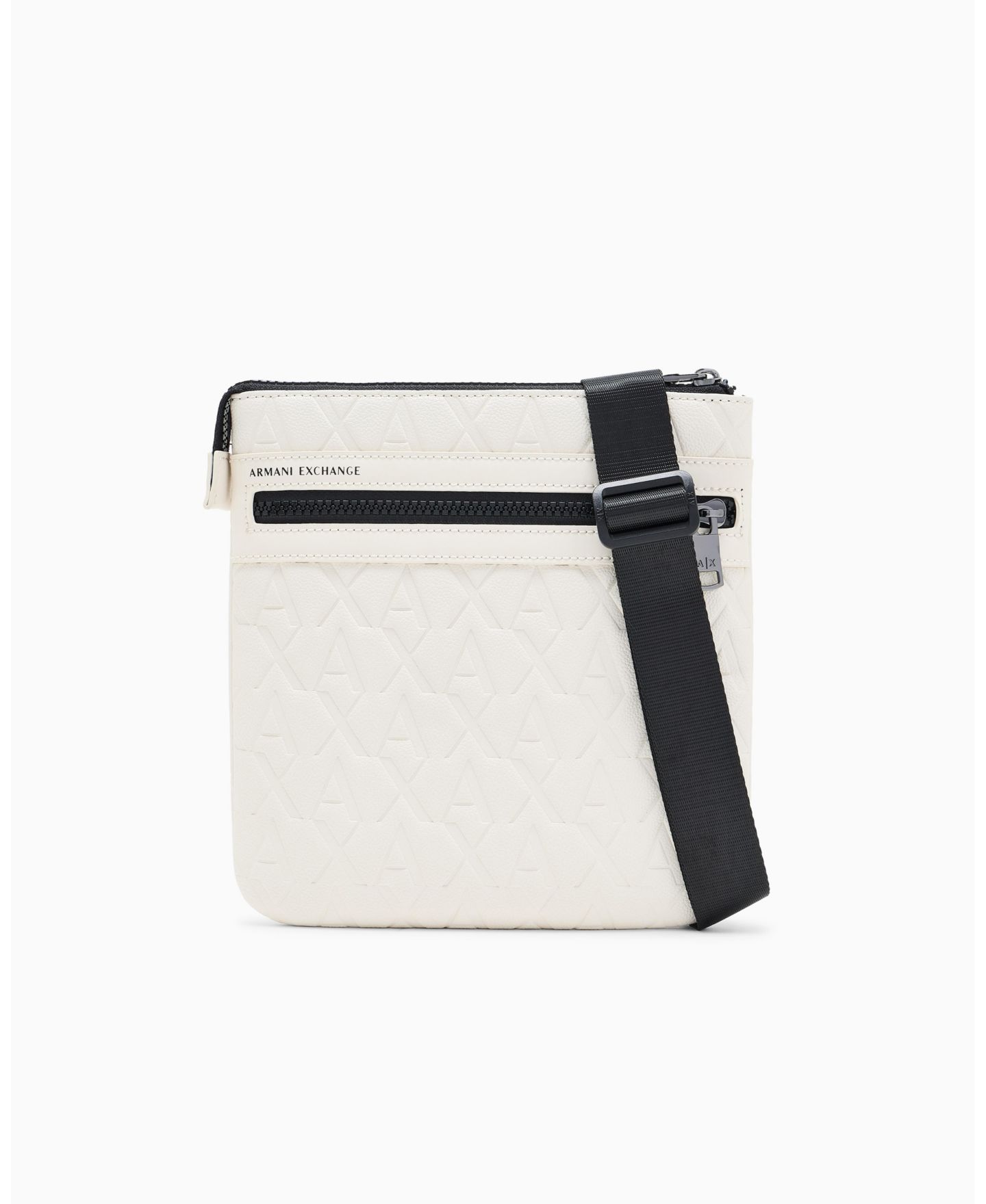 Мужская сумка A|X Armani Exchange Flat Crossbody Handbag, цвет: Кремовый — фото 2
