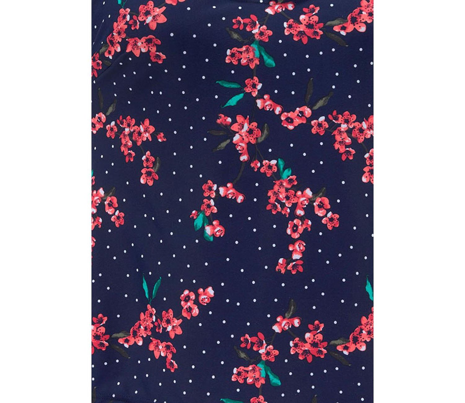 Women's Floral Print Blossom Everyday Comfort Underwire Tankini Top