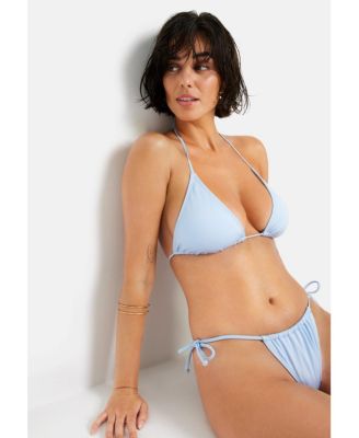 Women's Shimmer Triangle Bikini Swimsuit Top Bra Sizing