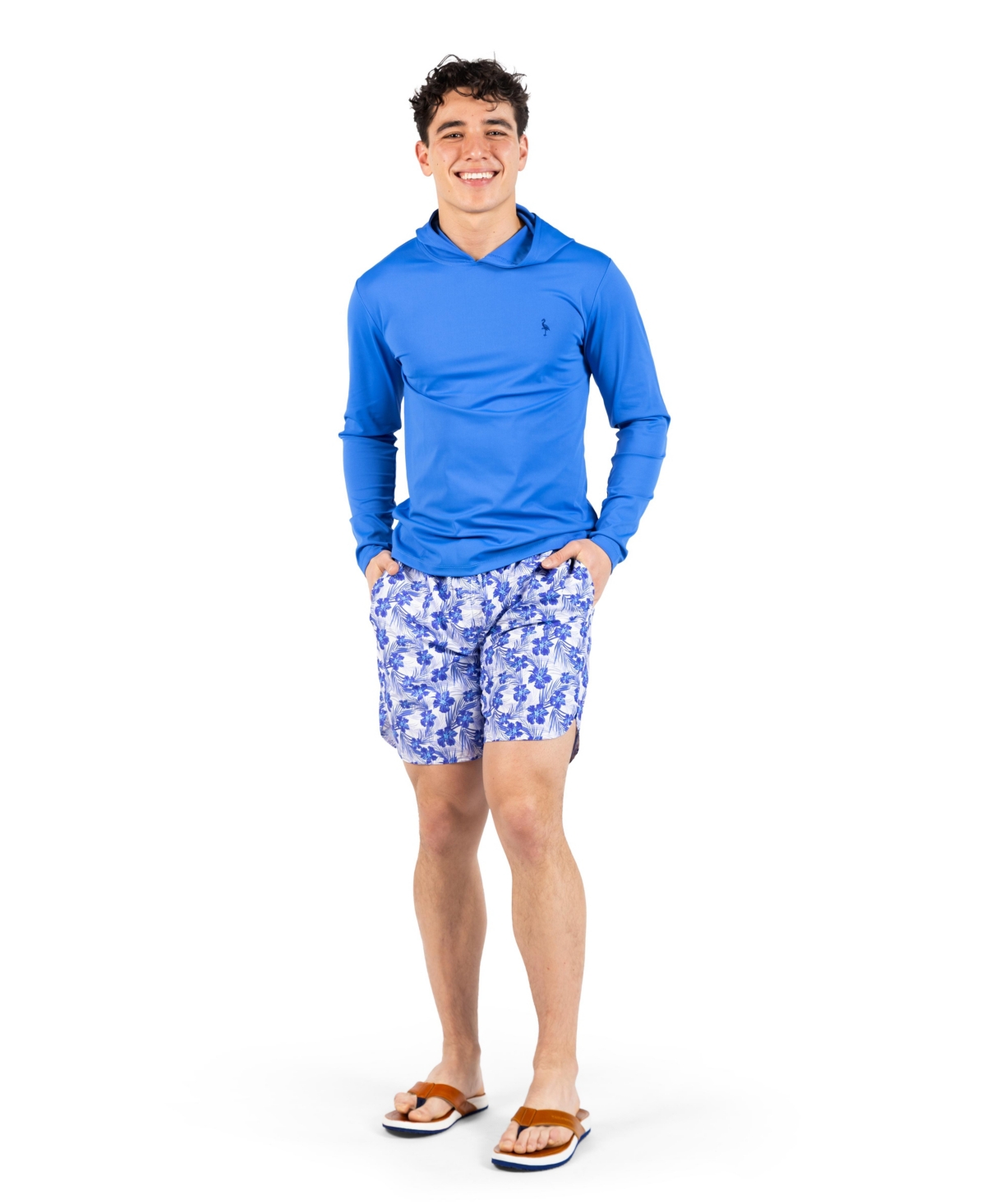 TailorByrd Men's Solid Long Sleeve Hoodie Rashguard